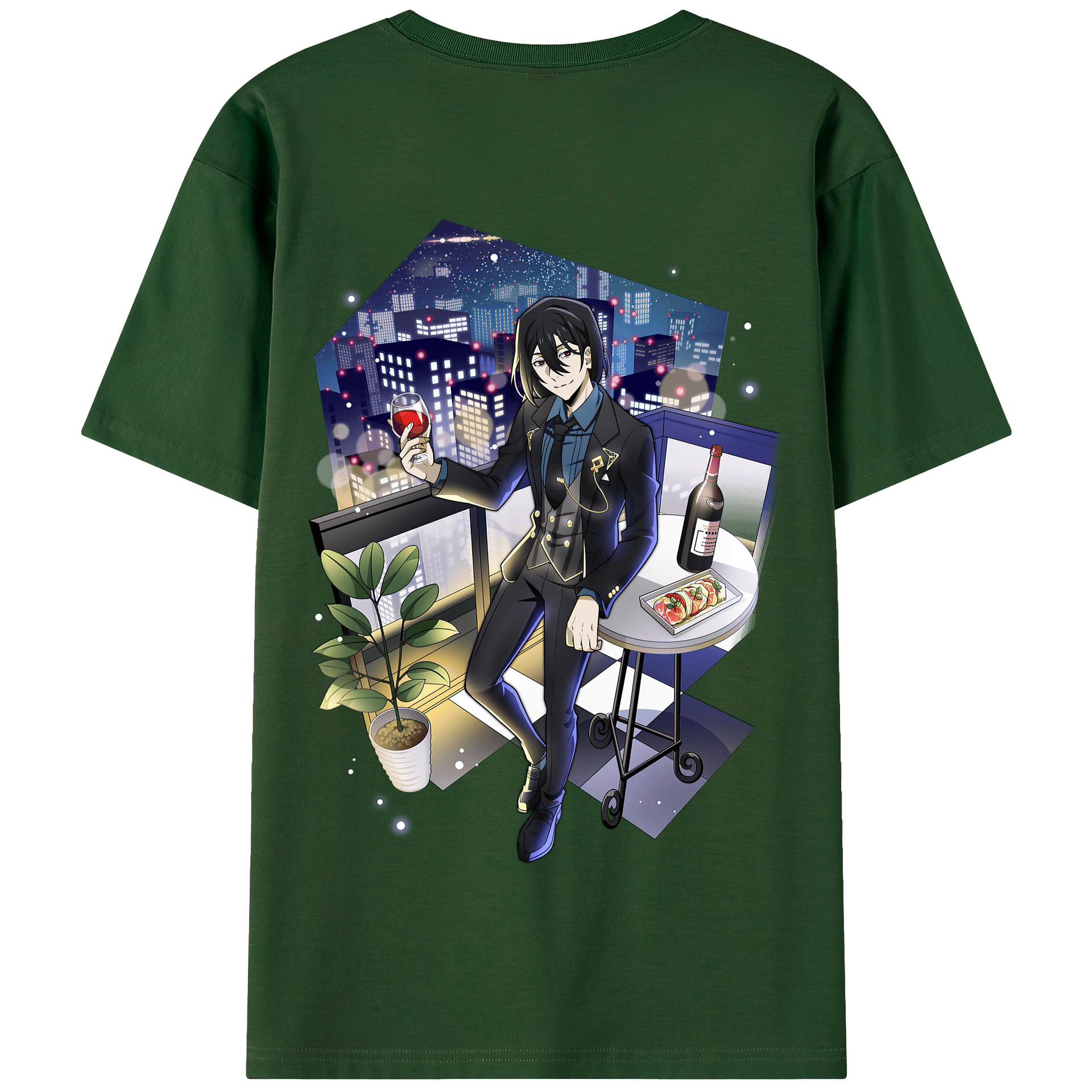 （画像用） 文豪ストレイドッグス Bungo Stray Dogs 綿100％半袖Tシャツ（背面プリント）